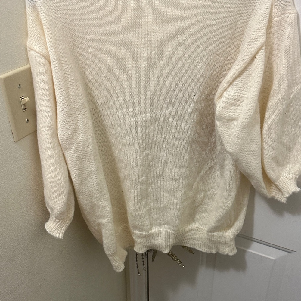 Bibi Cream Sweater With Red Script - image 6